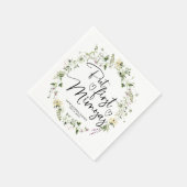 まずはミモザ ワイルドフラワー ブライダルシャワー スタンダードカクテルナプキン (角)
