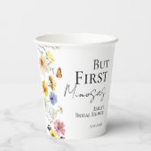 まずはミモザ | ワイルドフラワー ボヘミア ブライダルシャワー 紙コップ (裏面)