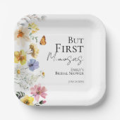 まずはミモザ | ワイルドフラワー ボーホー ブライズシャワー ペーパープレート (正面)