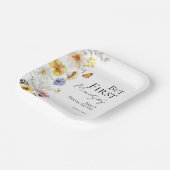 まずはミモザ | ワイルドフラワー ボーホー ブライダル シャワー ペーパープレート (傾斜あり)