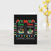 まずは教育してから冬休みを祝おう カード (黄色い花)