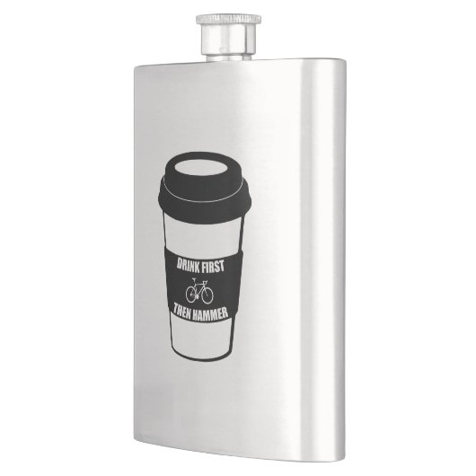 まずは飲んでからハンマーを振れ フラスク (左)