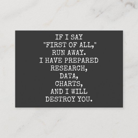 まずもし第一に申し上げます走遠くに。 名刺 (正面)