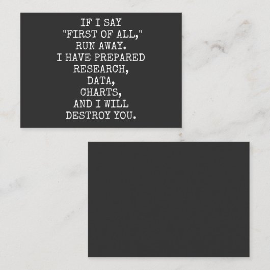 まずもし第一に申し上げます走遠くに。 名刺 (正面/裏面)