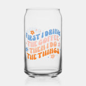 まずコーヒーを飲み、それから物事を行う ガラス缶 (正面)