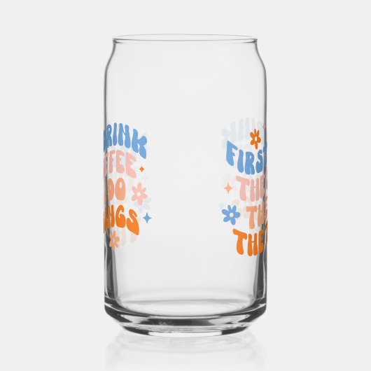 まずコーヒーを飲み、それから物事を行う ガラス缶 (左)