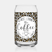 まずコーヒーを飲み、それから私は物事を行う。 ガラス缶 (正面)