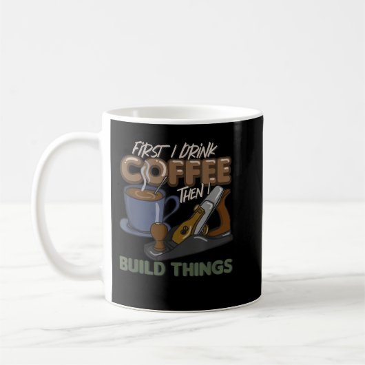 まずコーヒーを飲み、次にモノを作る、木工品 コーヒーマグカップ (左)