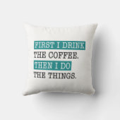 まずコーヒーを飲む クッション (裏面)