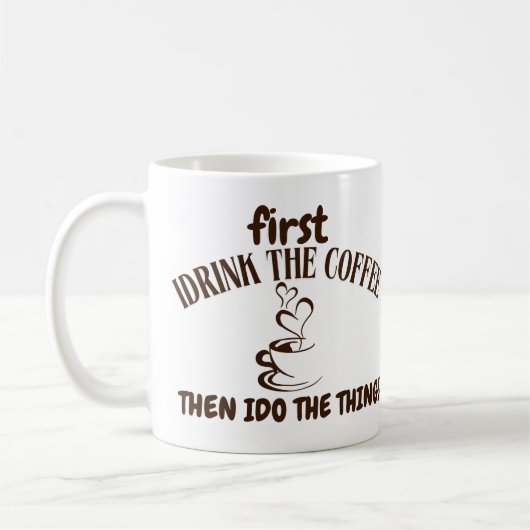 まずコーヒーを飲む コーヒーマグカップ (左)