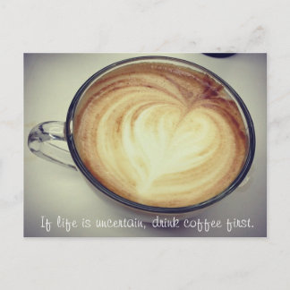 まずコーヒーを飲む ポストカード