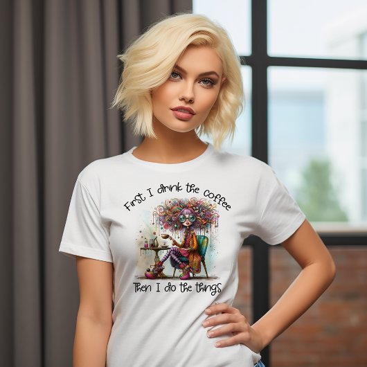まずコーヒーを飲む Tシャツ