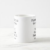 まずコーヒーを飲んでからバスケをする おもしろTシャツ コーヒーマグカップ (中央)