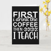 まずコーヒーを飲んでから教え カード (黄色い花)