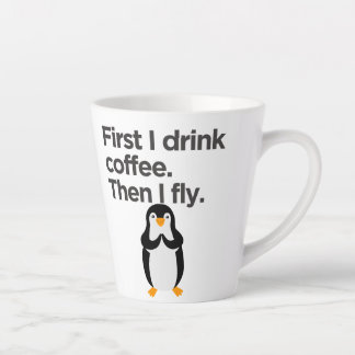 まずコーヒーを飲んでから飛ぶの カフェラテマグ