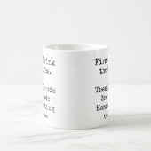 まずコーヒーを飲んでから3年生の筆跡を解読 コーヒーマグカップ (中央)