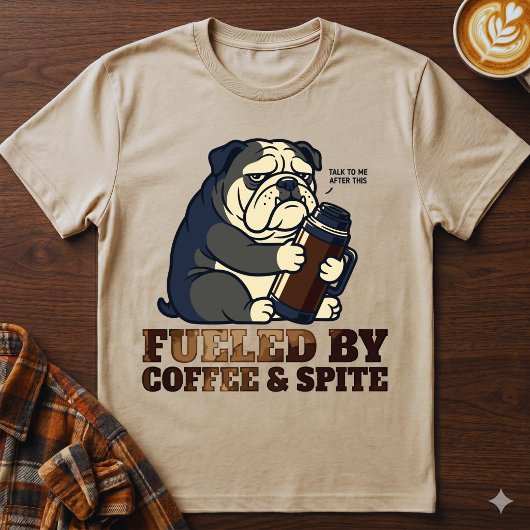 まずコーヒーを。で、後から大人になる。イライラチワワ Tシャツ