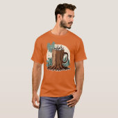 まずコーヒーを 森の中でがいい ギフト Tシャツ (正面フル)