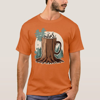 まずコーヒーを 森の中でがいい ギフト Tシャツ