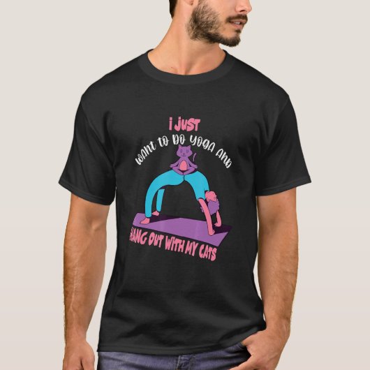 まずヨガをして、それからいろいろやる Tシャツ (正面)