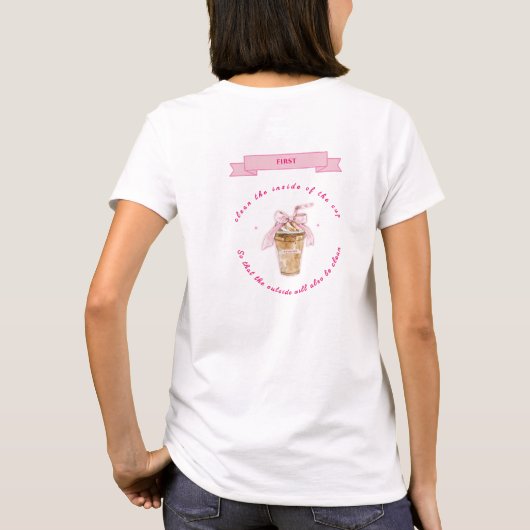 まず内側を清めなさい - マタイ 23:26 Tシャツ (裏面)
