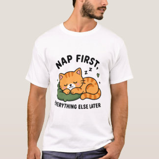 まず寝る。後で考える Tシャツ