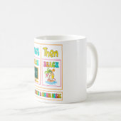 まず教えにビーチで夏休みを取る コーヒーマグカップ (正面右)