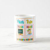 まず教えにビーチで夏休みを取る コーヒーマグカップ (中央)