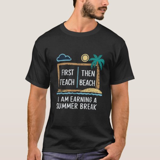 まず教えにビーチで夏休みを取る Tシャツ (正面)