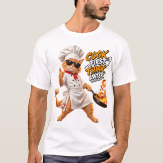 まず料理、後から考える Tシャツ