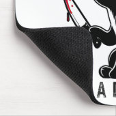 まず最初に私は喜びおもしろいの皮肉な猫の男性 マウスパッド (コーナー)