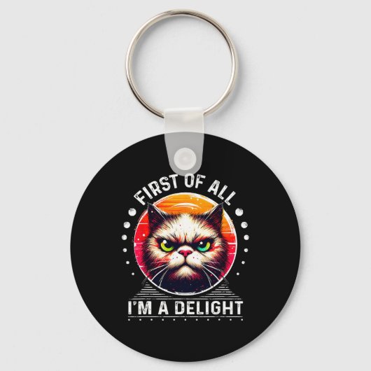 まず最初に私は喜びの皮肉怒Cだ キーホルダー (正面)