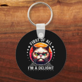 まず最初に私は喜びの皮肉怒Cだ キーホルダー (正面)