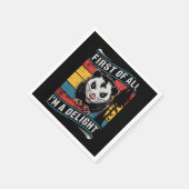 まず最初に私はPossumの喜びおもしろいである スタンダードカクテルナプキン (角)