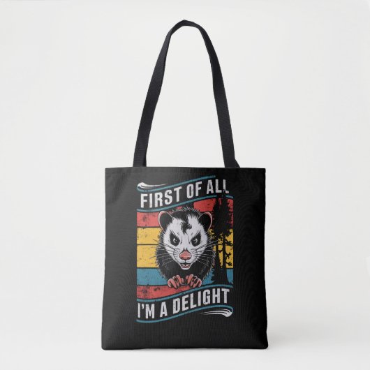 まず最初に私はPossumの喜びおもしろいである トートバッグ (正面)