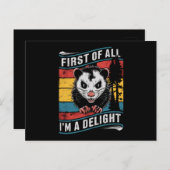 まず最初に私はPossumの喜びおもしろいである ポストカード (正面/裏面)