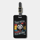 まず最初に私はPossumの喜びおもしろいである ラゲッジタグ (正面縦)