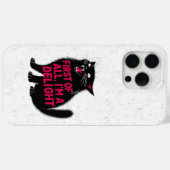 まず最初に、私は喜びだよ、黒猫の吠えるデザイン Case-Mate iPhoneケース (裏面 (横))