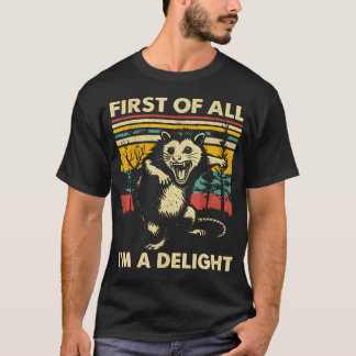 まず最初に、私は喜び Funny Saying 皮肉な Tシャツ
