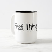 まず第一に! ツートーンマグカップ (正面左)