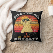 「まず第一に、私は王族だ」カスタムの犬の名前 クッション (ブランケット)