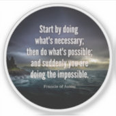 まず、必要な忍耐力引用文を行う シール (正面)