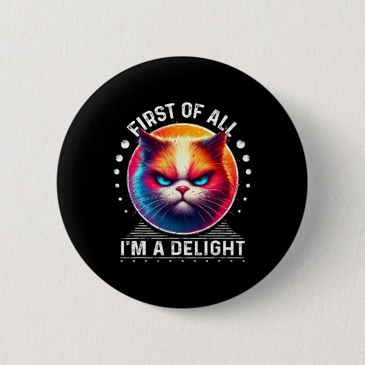 まずIのDelight Cat 怒 Cat 1 缶バッジ (正面)