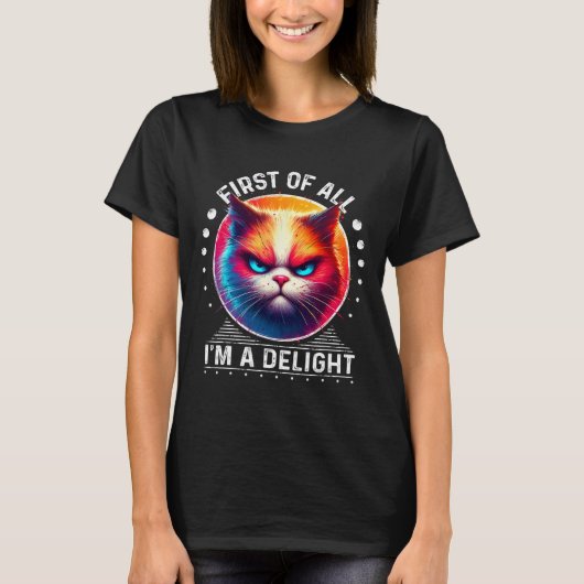 まずIのDelight Cat 怒 Cat 1 Tシャツ (正面)