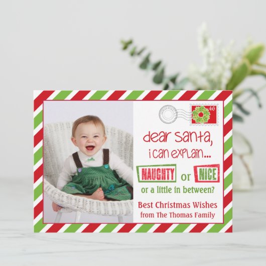 またいけなはクリスマス用はがきカード5x7 シーズンカード (スタンド正面)