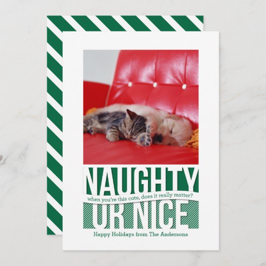 またいけなは素敵おもしろいなクリスマスペットカード シーズンカード (正面/裏面)