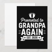 またおじいちゃんに！2026年頃出産予定の家族 案内状 (正面/裏面)