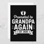 またおじいちゃんに！2026年頃出産予定 楽しみな家族 案内状 (正面/裏面)