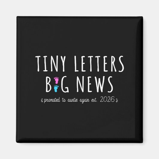 またおばさんに昇格 2026-2人目の赤ちゃん発表 マグネット (正面)