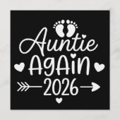 またおばさんに 2026年　妊娠発表 招待状 (正面)